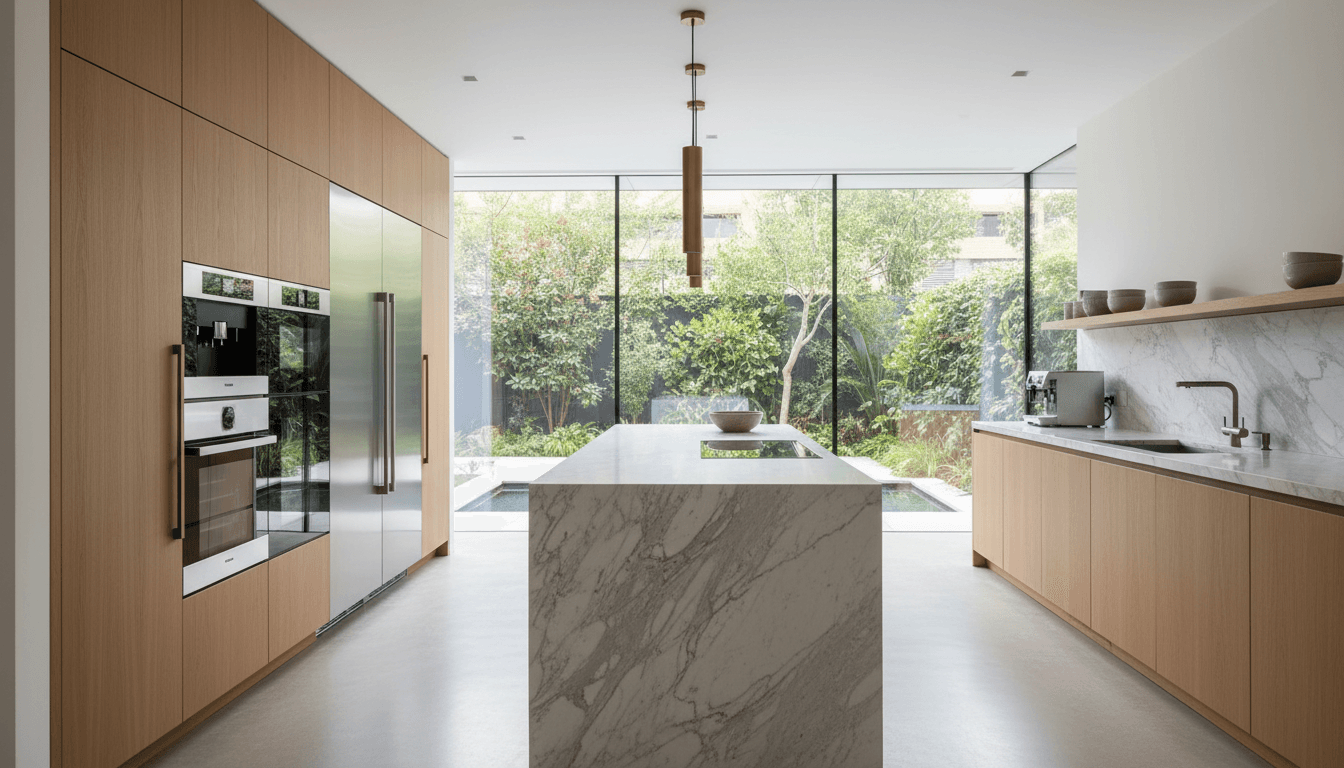 Cuisines modernes sur mesure avec finitions haut de gamme